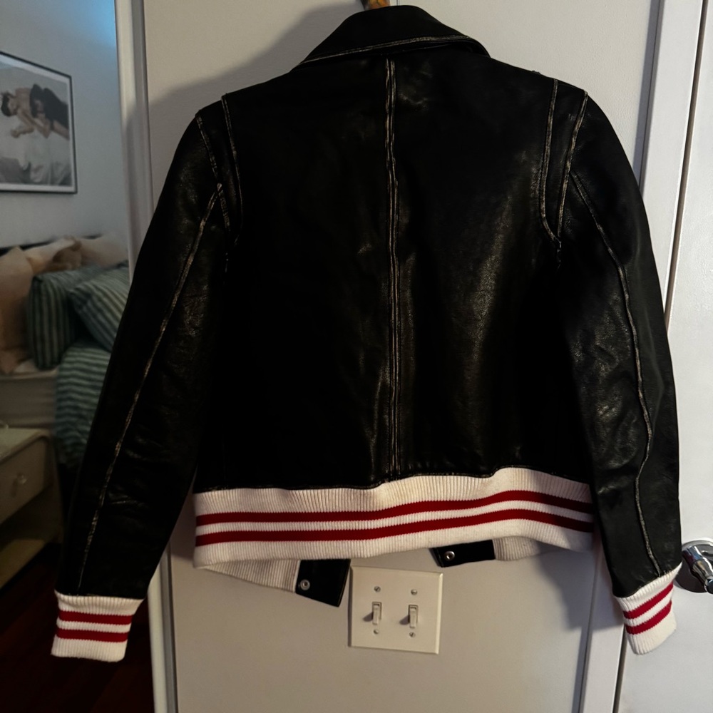Anine Bing Quinlan Distressed Leather Moto Jacket - Picture 13 of 13
